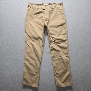 Luca Faloni Summer Chinos Mens 36 Khaki Tan Cotton Stretch Made in Italy Pants